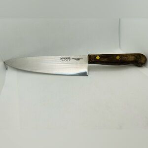 Chicago Cutlery Stainless Chef's Knife 8" Blade America Carver Taiwan - 13"